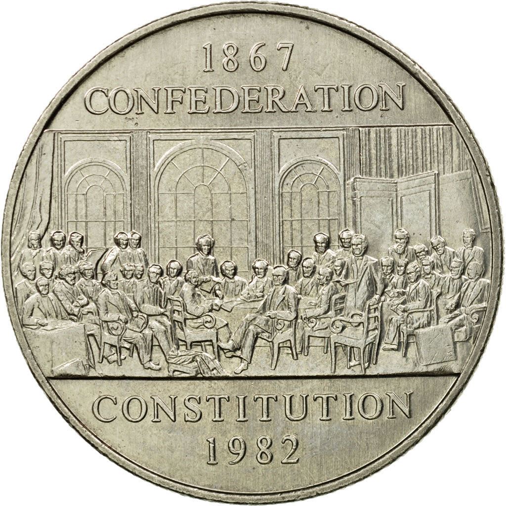 Canada | 1 Dollar Coin | Constitution Acts | Nickel | KM:134 | 1982