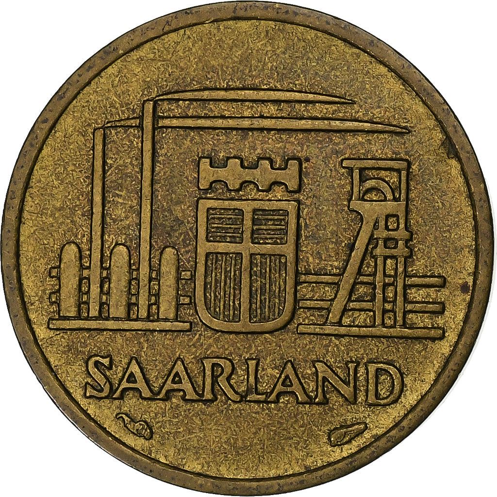 ألمانيا › سار | عملة 10 فرانك | مشهد صناعي | رقم كتالوج: 1 | 1954
