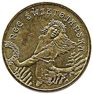 Poland | 2 Z?ote | Noc ?wi?toja?ska | Dancing | Flowers | KM532 | 2006