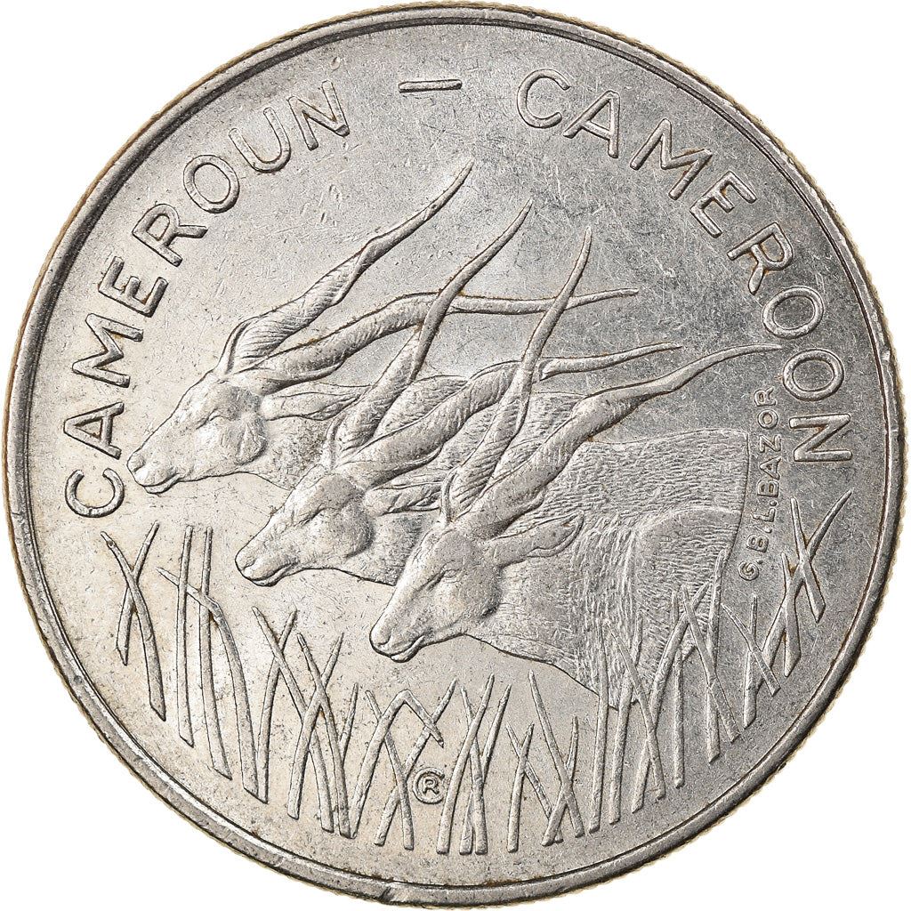 Cameroon | 100 Francs Coin | Giant Elands | Km:16 | 1972
