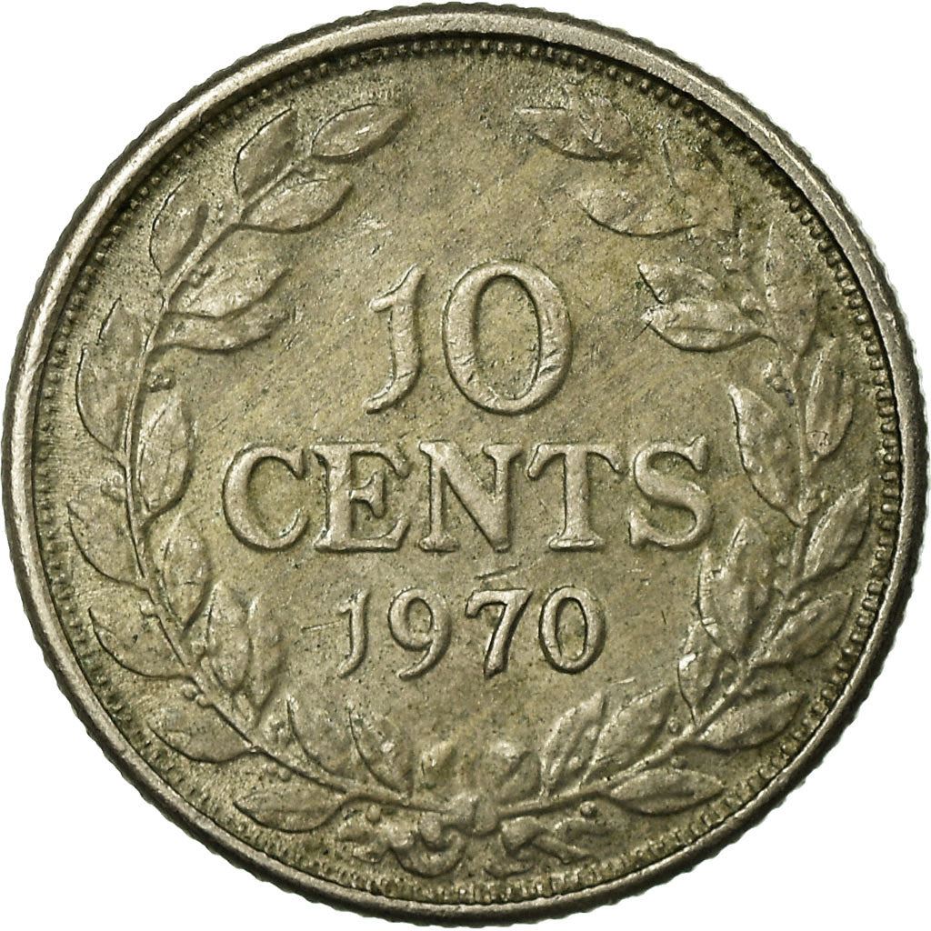 Liberia | 10 Cents Coin | Olive branches | Km:15A.1 | 1966 - 1987