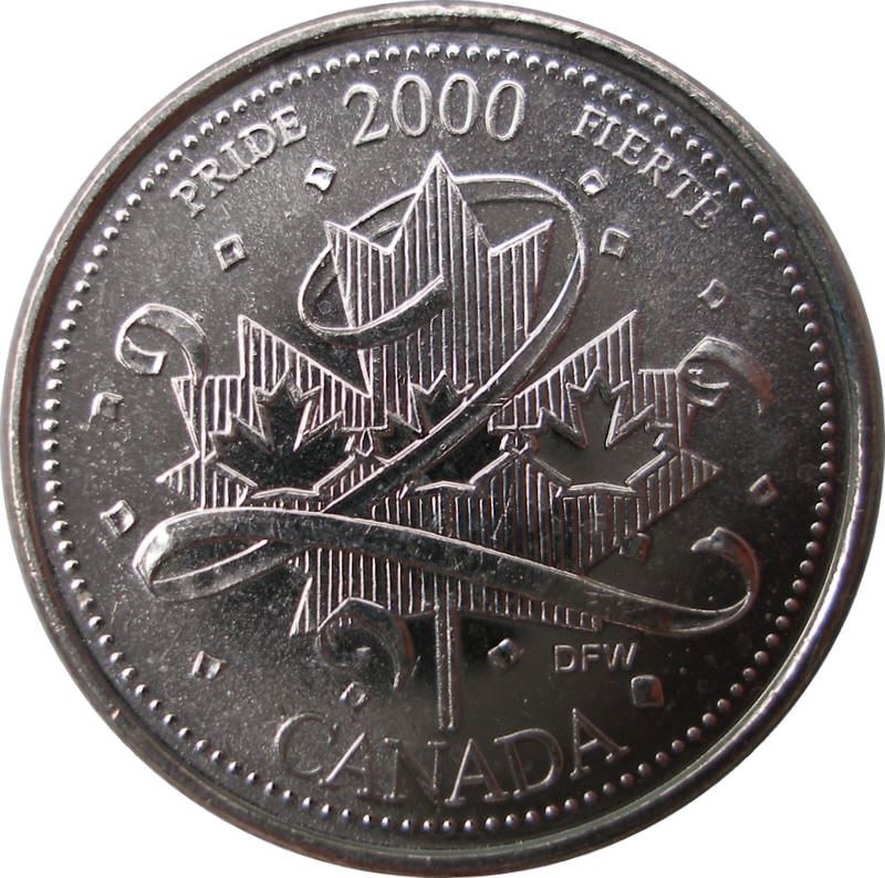 Canada | 25 Cents Coin | Pride | Nickel | KM:384.2 | 2000