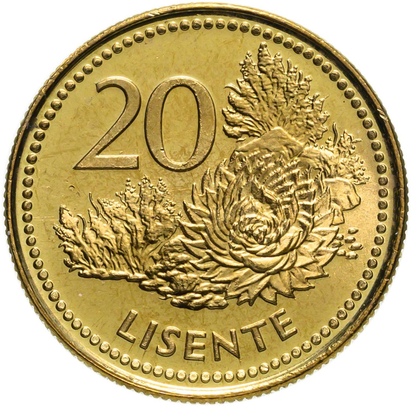 Lesotho | 20 Lisente Coin | Flora | Km:64 | 1998 - 2023
