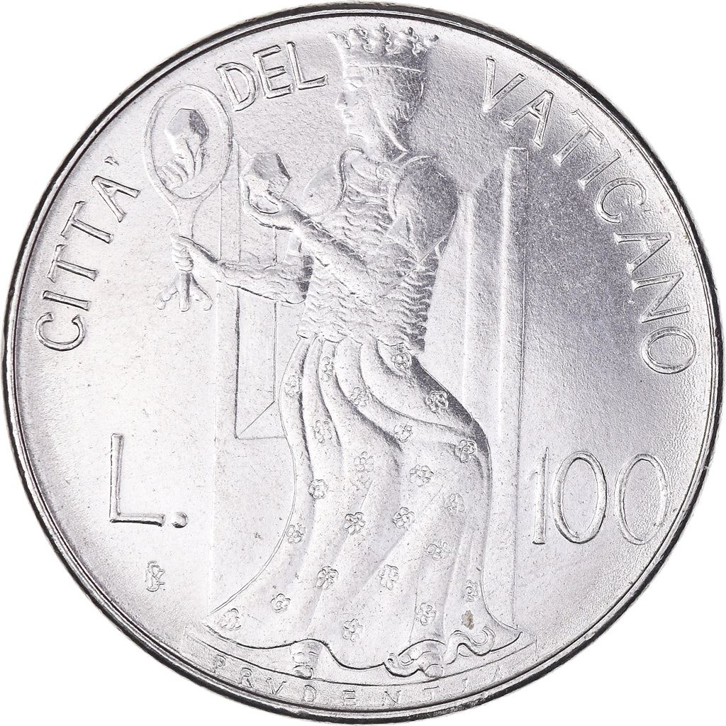 Vatican City | 100 Lire Coin | Prudence | Km:146 | 1979 - 1980