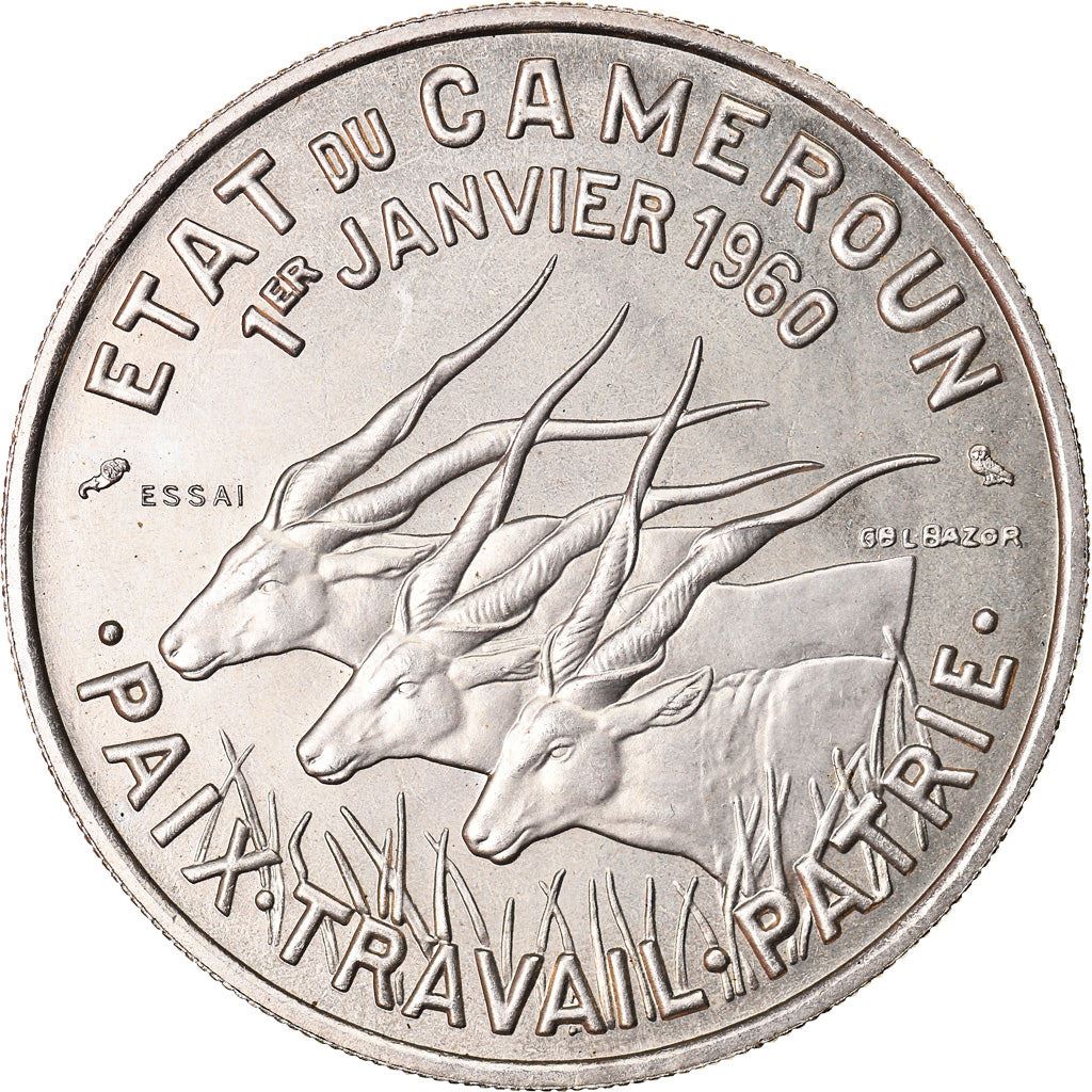 Cameroon | 50 Francs Coin | Giant Elands | Km:13 | 1960