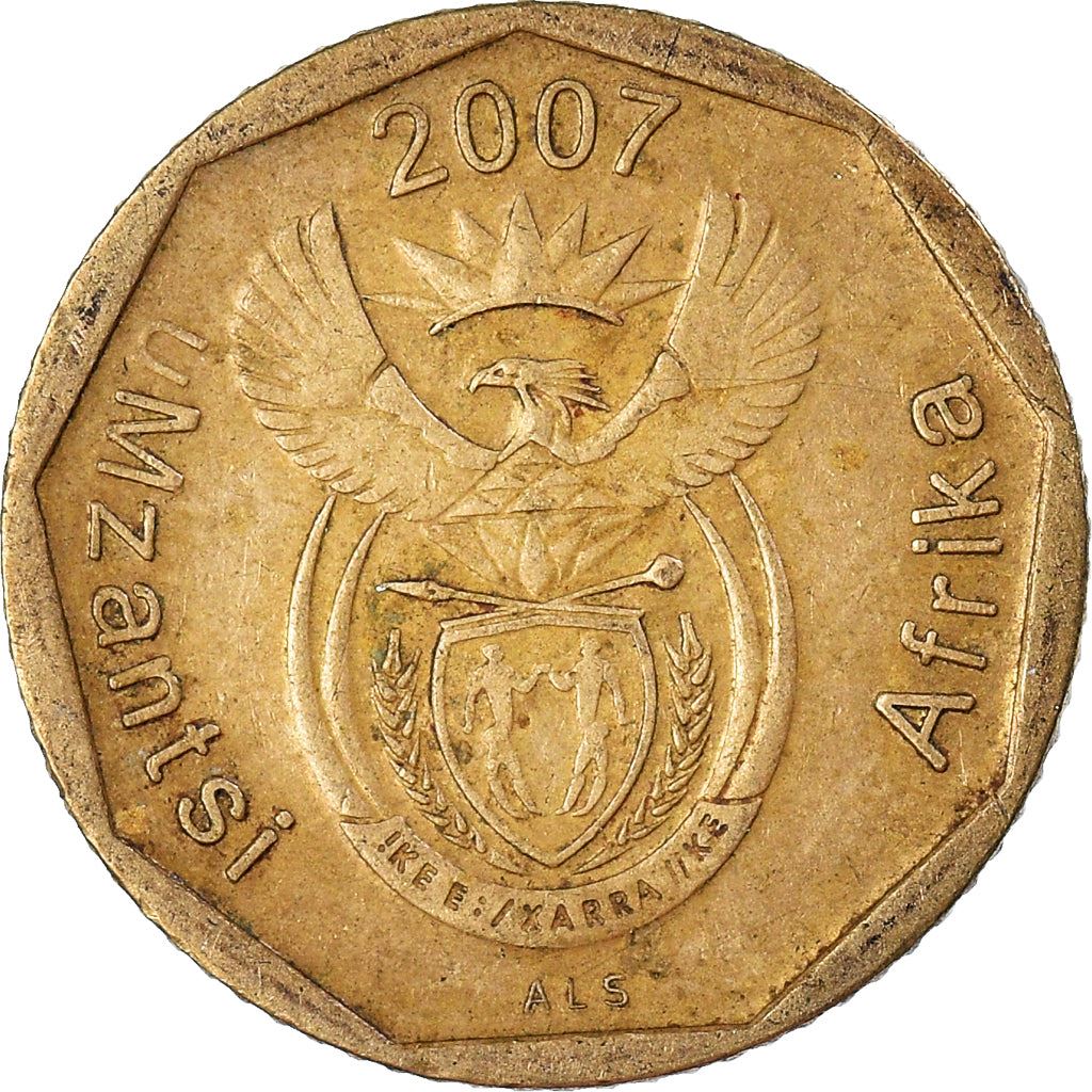 South Africa 10 Cents Xhosa Legend - uMzantsi Afrika Coin KM341 2007