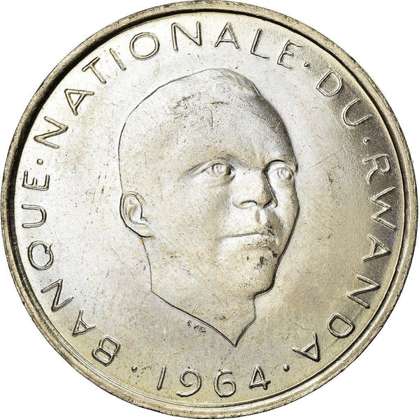 ルワンダ | 10フラン硬貨 | グレゴワール・カイバンダ | Km:7 | 1964