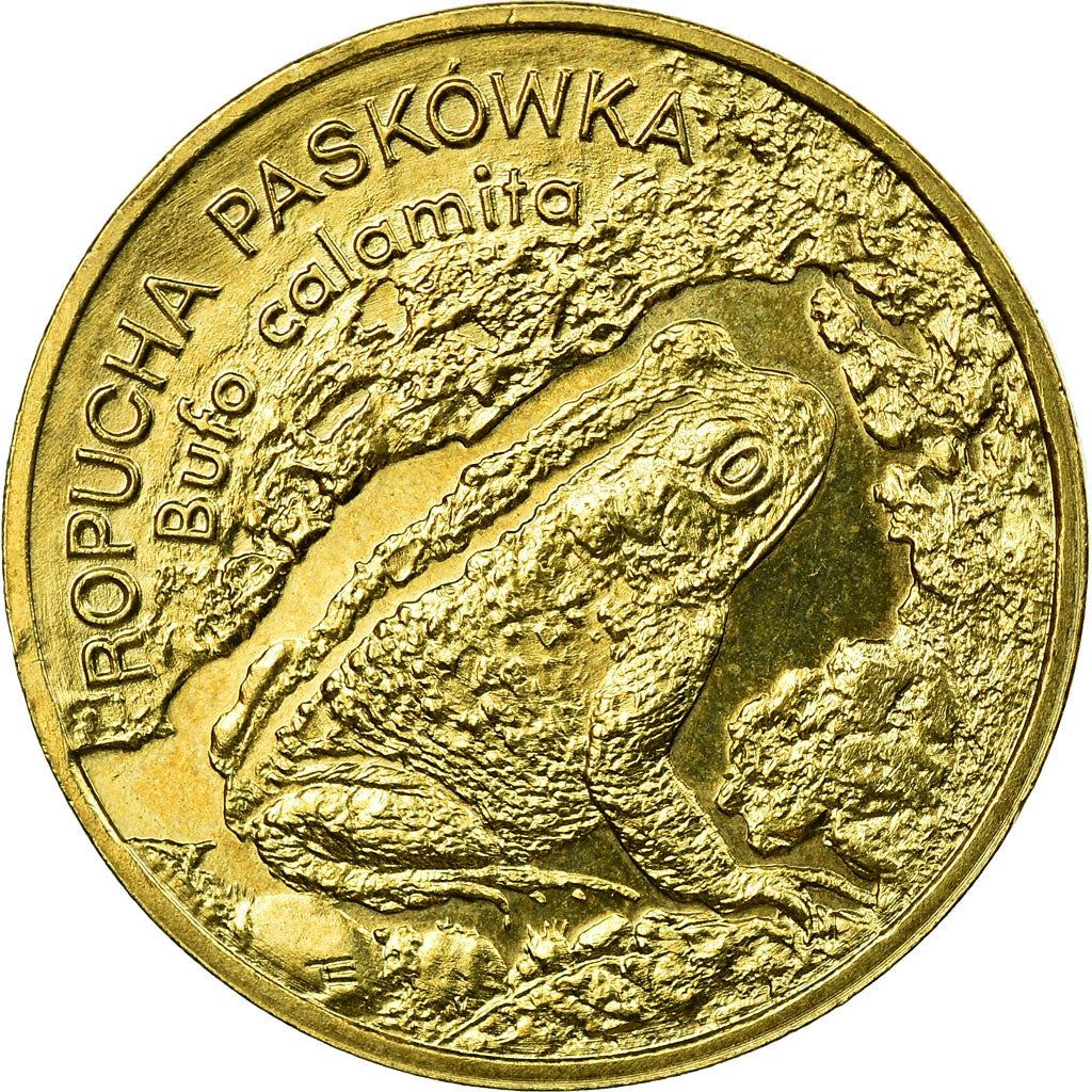 Poland | 2 Zlotys Coin | Ropucha Paskówka | Y:340 | 1998