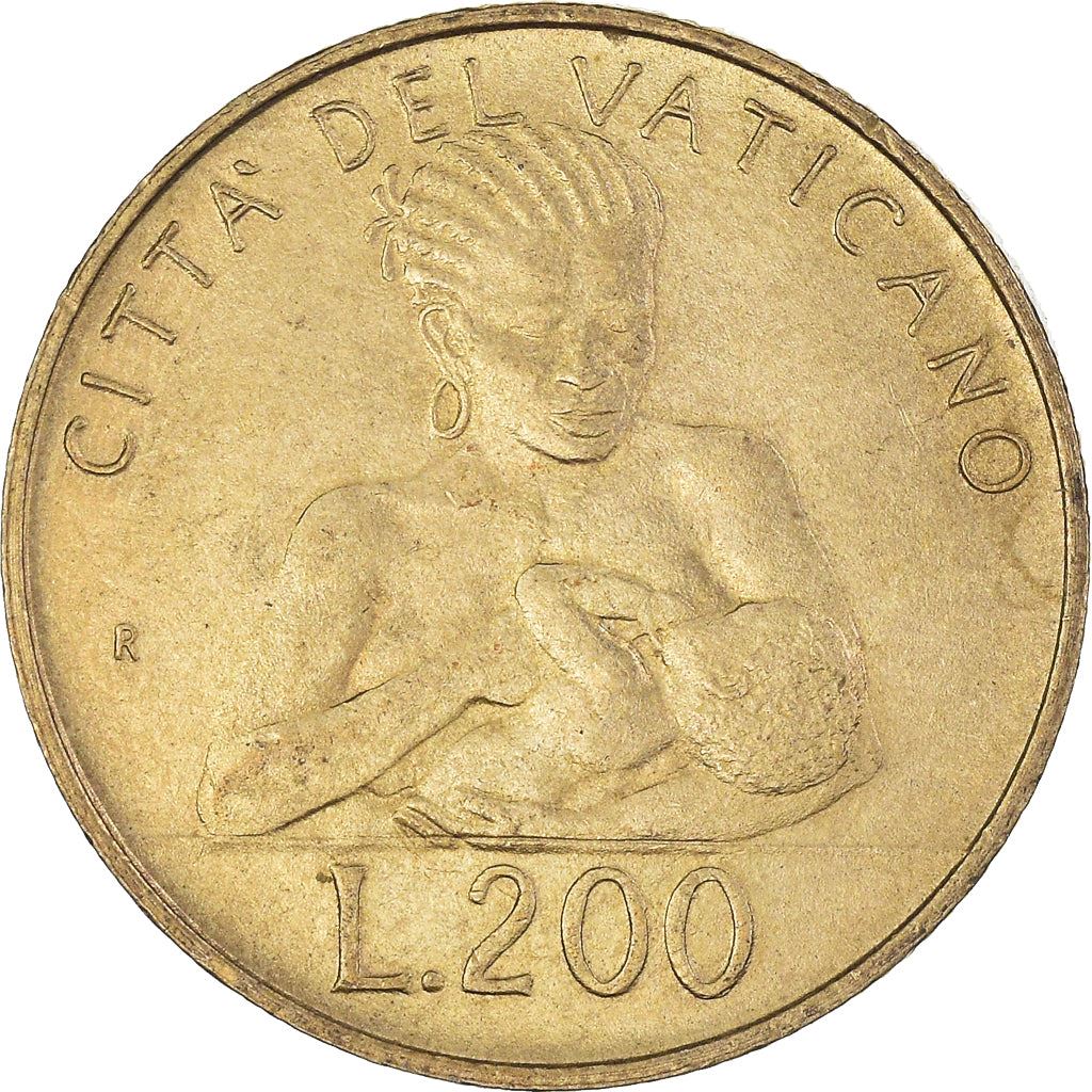 Vatican City | 200 Lire Coin | John Paul II | Km:240 | 1992