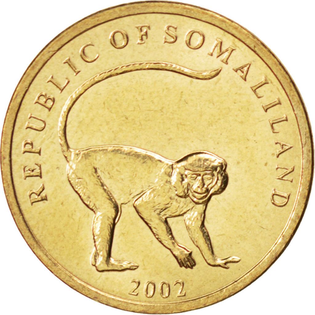 Somaliland | 10 Shilling Münze | Grünmeerkatze | Km:3 | 2002