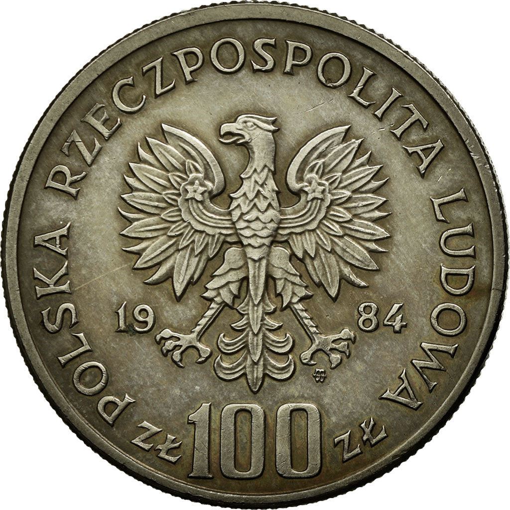Poland | 100 Zlotys Coin | Eagle | Y:151, Parm:297, Fischer Po:Ob095 | 1984