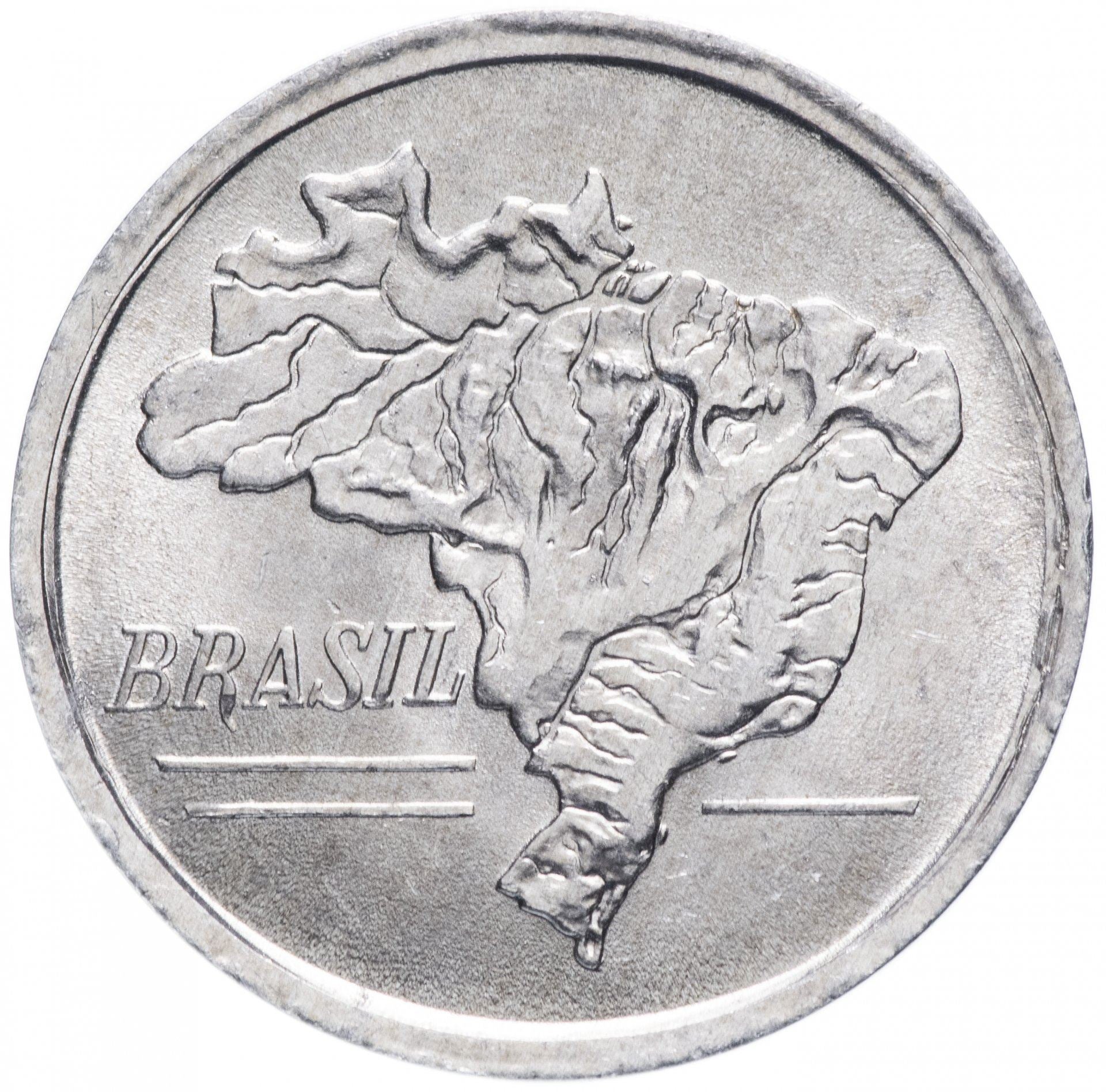 Brazil | 20 Cruzeiros Coin | Map of Brazil | Km:573 | 1965