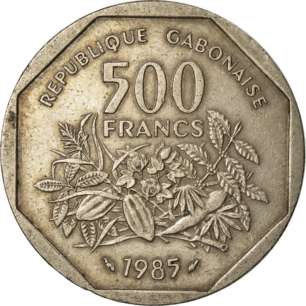 Gabon | 500 Francs Coin | Copper-Nickel | Fruit | Km:14 | 1985