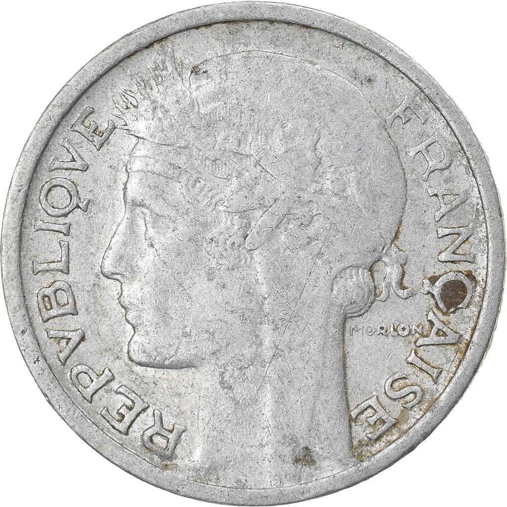 Fransk 50 Centimes Mynt | tung type | KM894a | Frankrike | 1941 - 1947