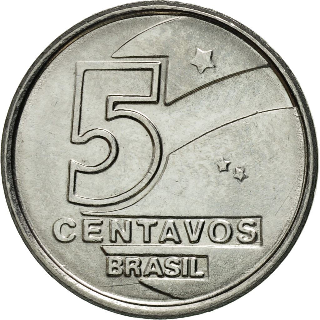 ברזיל 5 סנטבוס מטבע דייג KM612 1989 - 1990