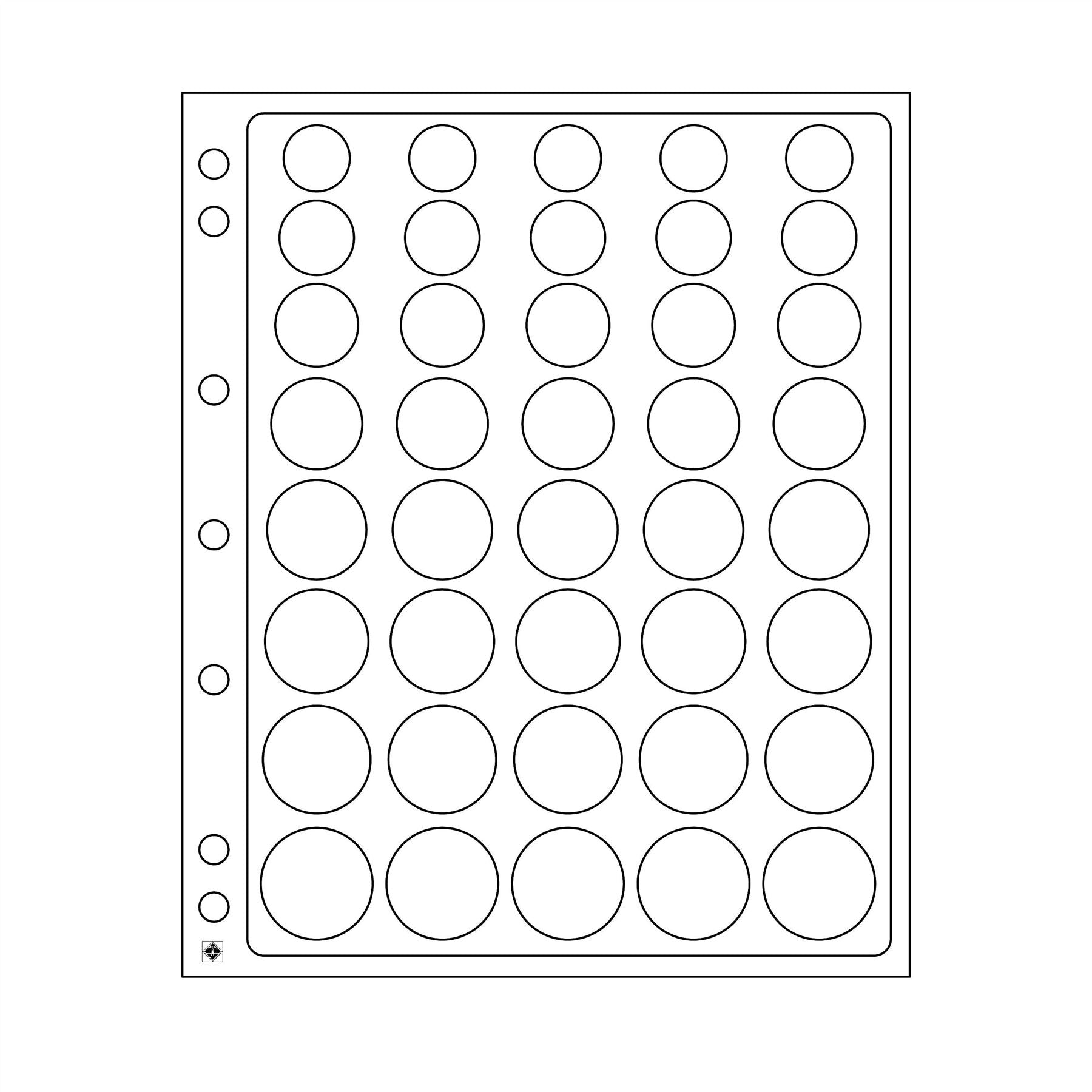 ENCAP Sheets for Ring Binder Coin Albums | Coin Capsule Storage Sheets | Packs of 2 | Different Pocket Configurations