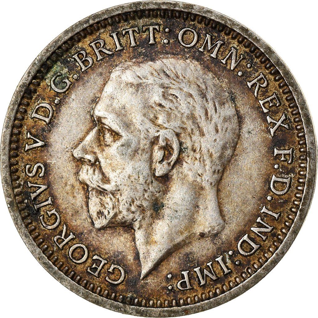 United Kingdom | 3 Pence Coin | George V | KM:831 | 1927 - 1936