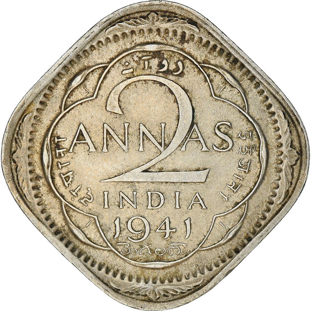 India - British | 2 Annas Coin | King George VI | Km:541 | 1939 - 1941
