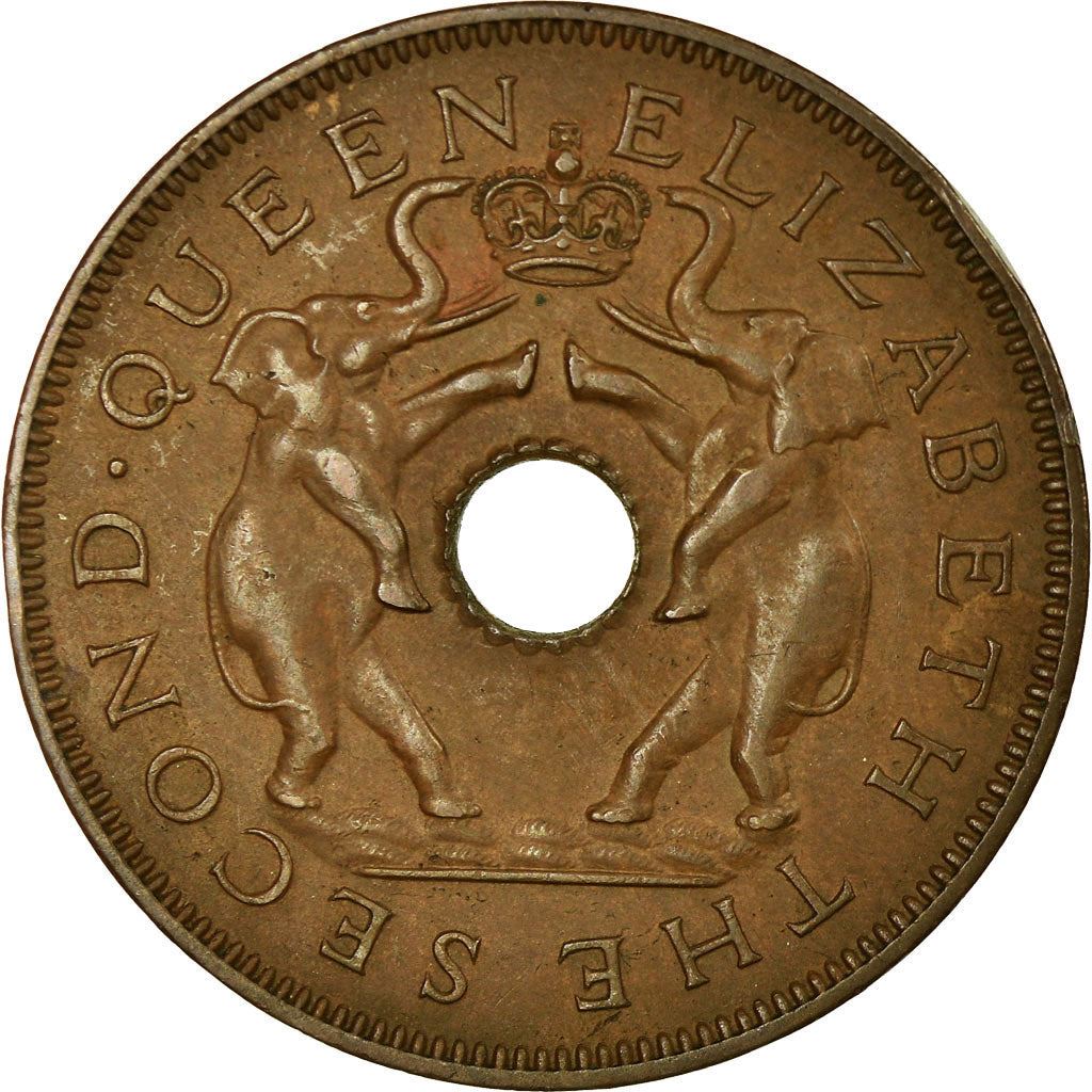 Rhodesia and Nyasaland | 1 Penny Coin | Elephants | Km:2 | 1955 - 1963