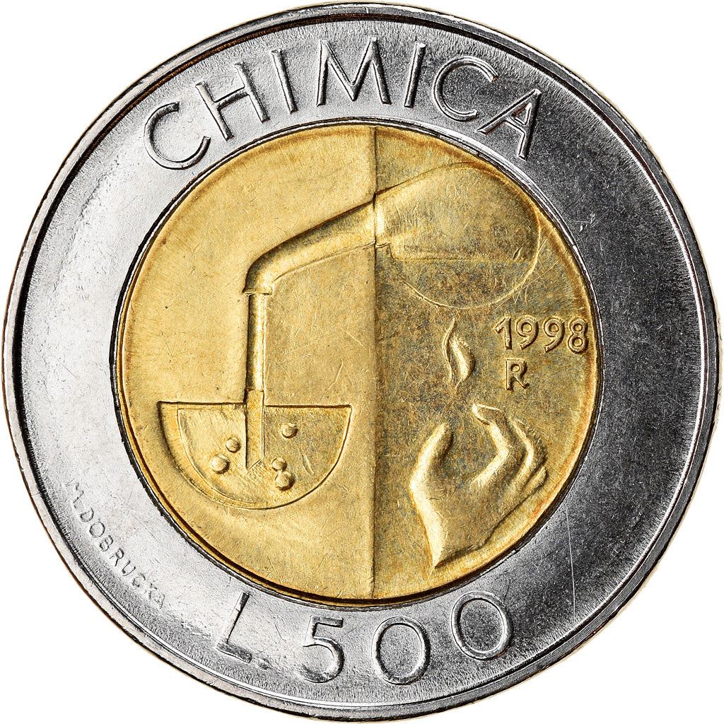 San Marino | 500 Lire Coin | Chemistry | Km:383 | 1998