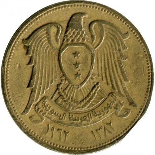 Syrië | 10 Qirsh Munt | Havik van Quraish | Km:95 | 1962 - 1965