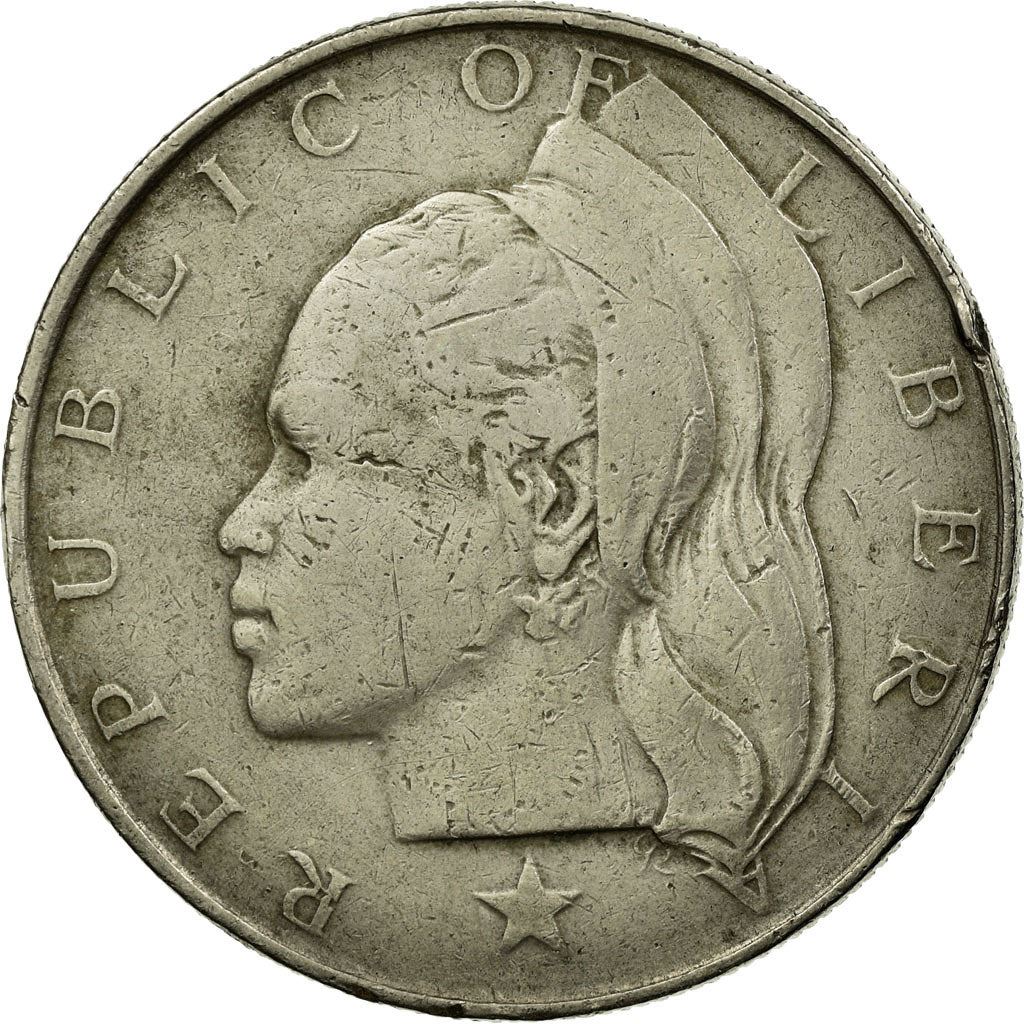 Liberia | Moneda de 1 dólar | Ramas de olivo | Km:18A | 1966 - 1975