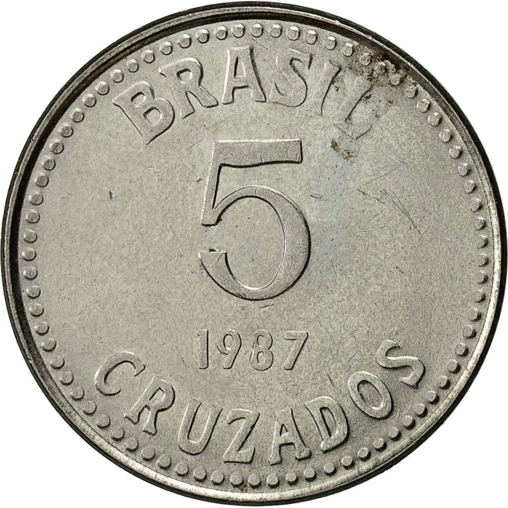Brazil | 5 Cruzados Coin | Star | Km:606 | 1986 - 1988