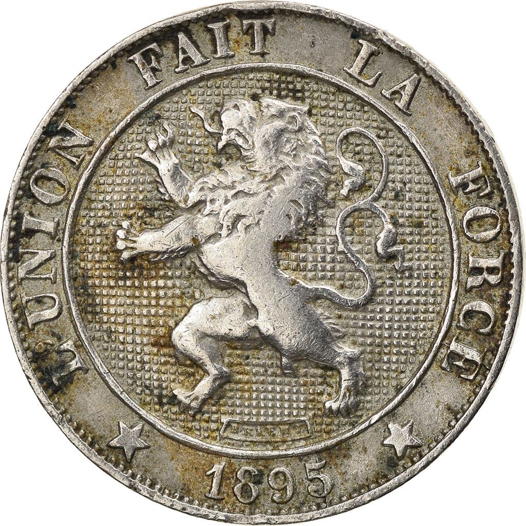 Belgian 5 Centimes Coin | Leopold II Belgique | Lion | Star | KM40 | 1894 - 1901