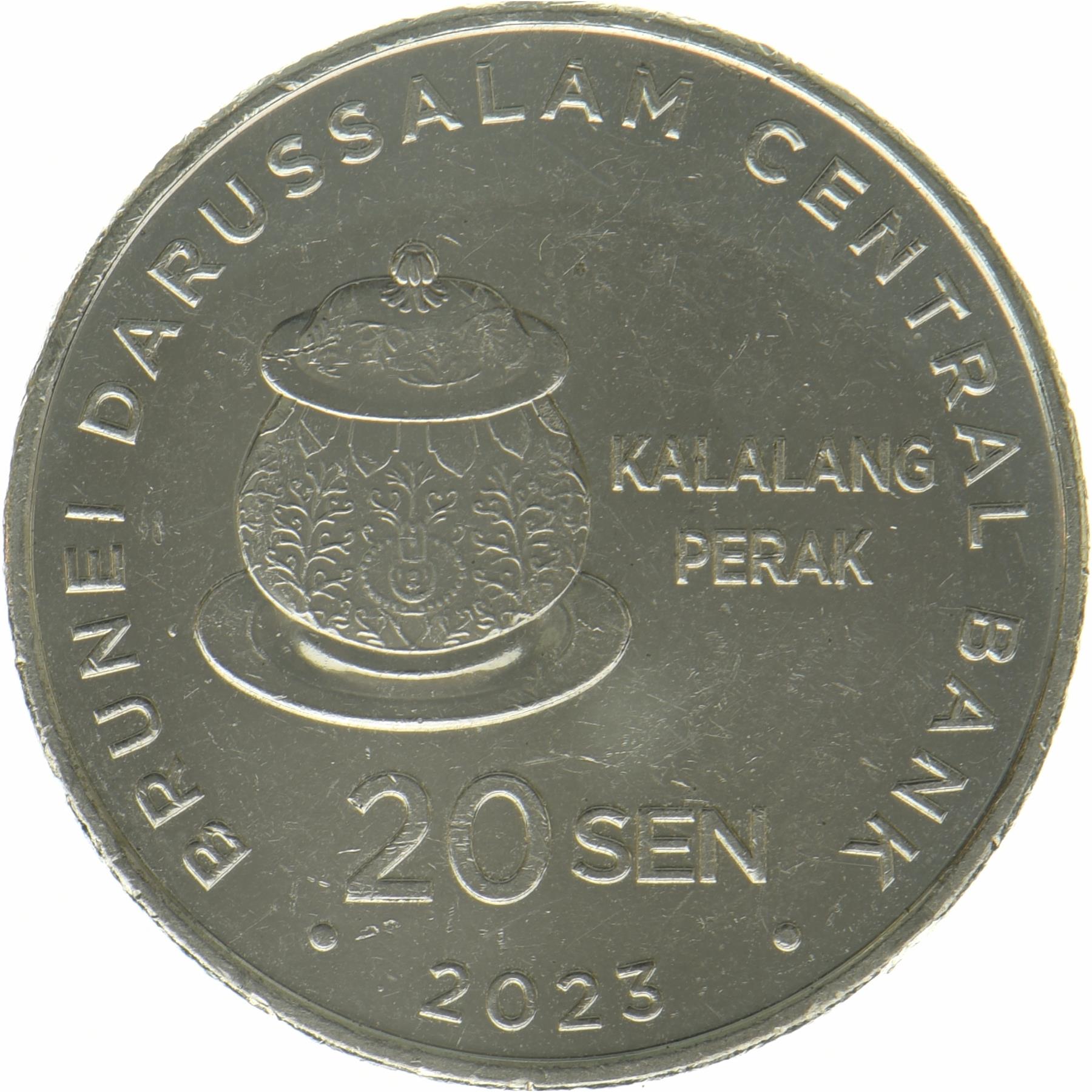 Brunei | 20 Sen Mønt | Sultan Haji Hassanal Bolkiah | 2023