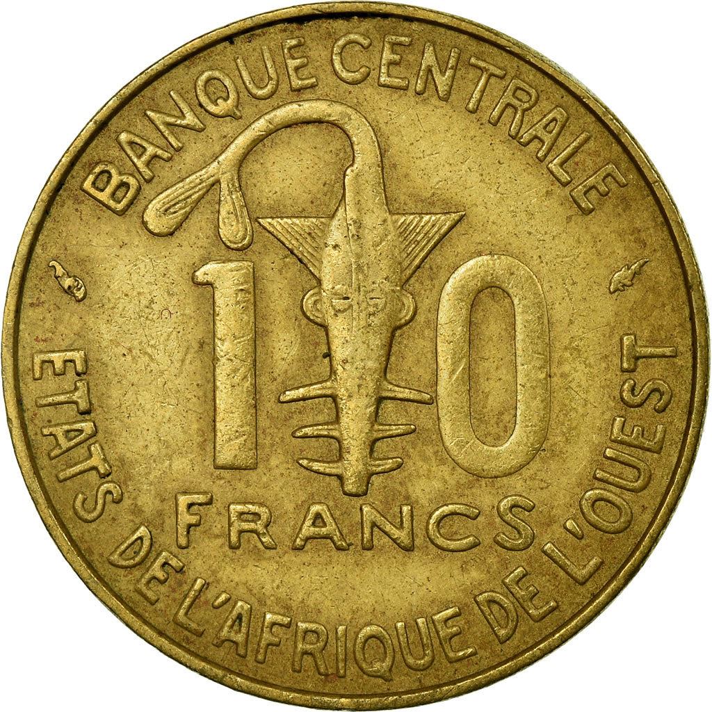 Western African States | 10 Francs Cfa Coin | Emblem of Central Bank | Gazelle | Km:1A | 1966 - 1981