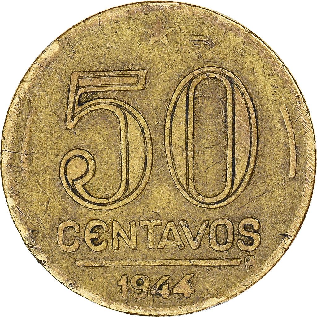 Brazil | 50 centų moneta | Getúlio Dornelles Vargas | Km:557A | 1943 - 1947