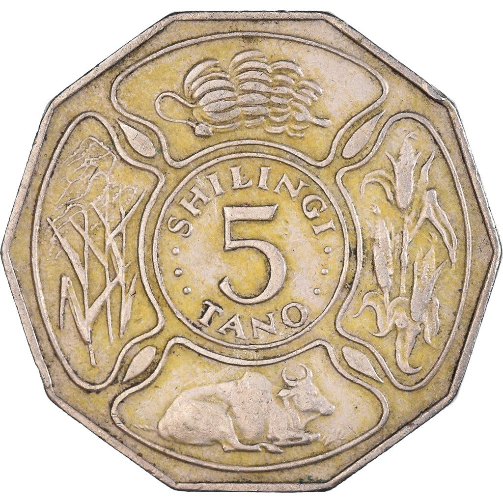 Tanzania | 5 Shilingi Coin | FAO | Km:6 | 1972 - 1980
