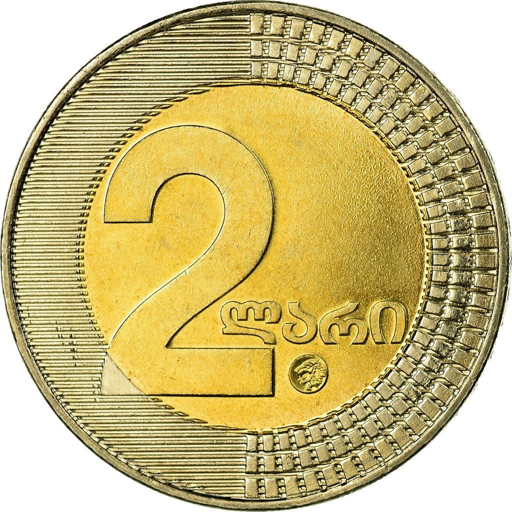 Georgia Coin | 2 Lari | León | Antiguo Kolkhi Tetri | KM94 | 2006