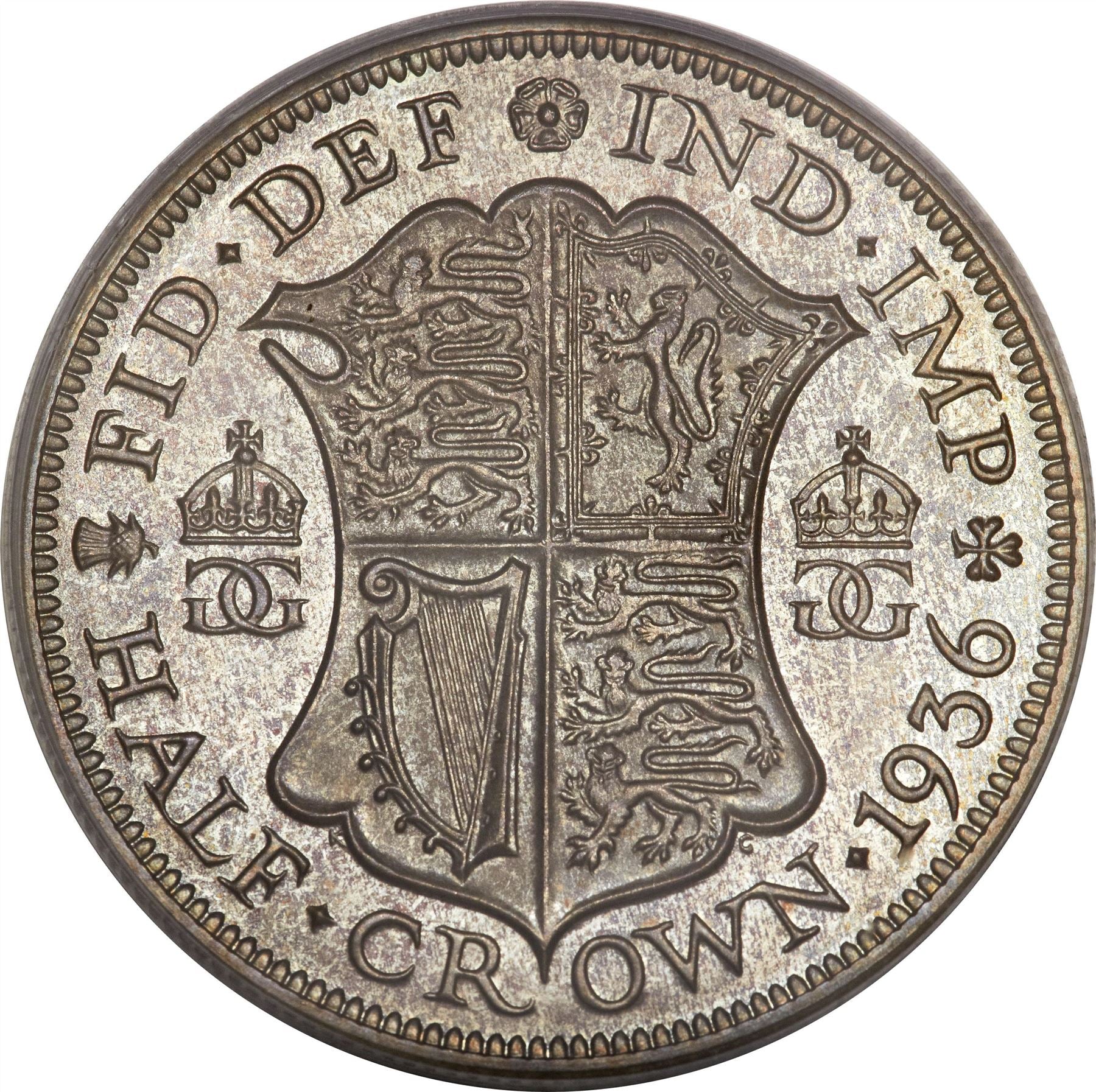 United Kingdom | 1/2 Crown Coin | George V | KM:835 | 1927 - 1936