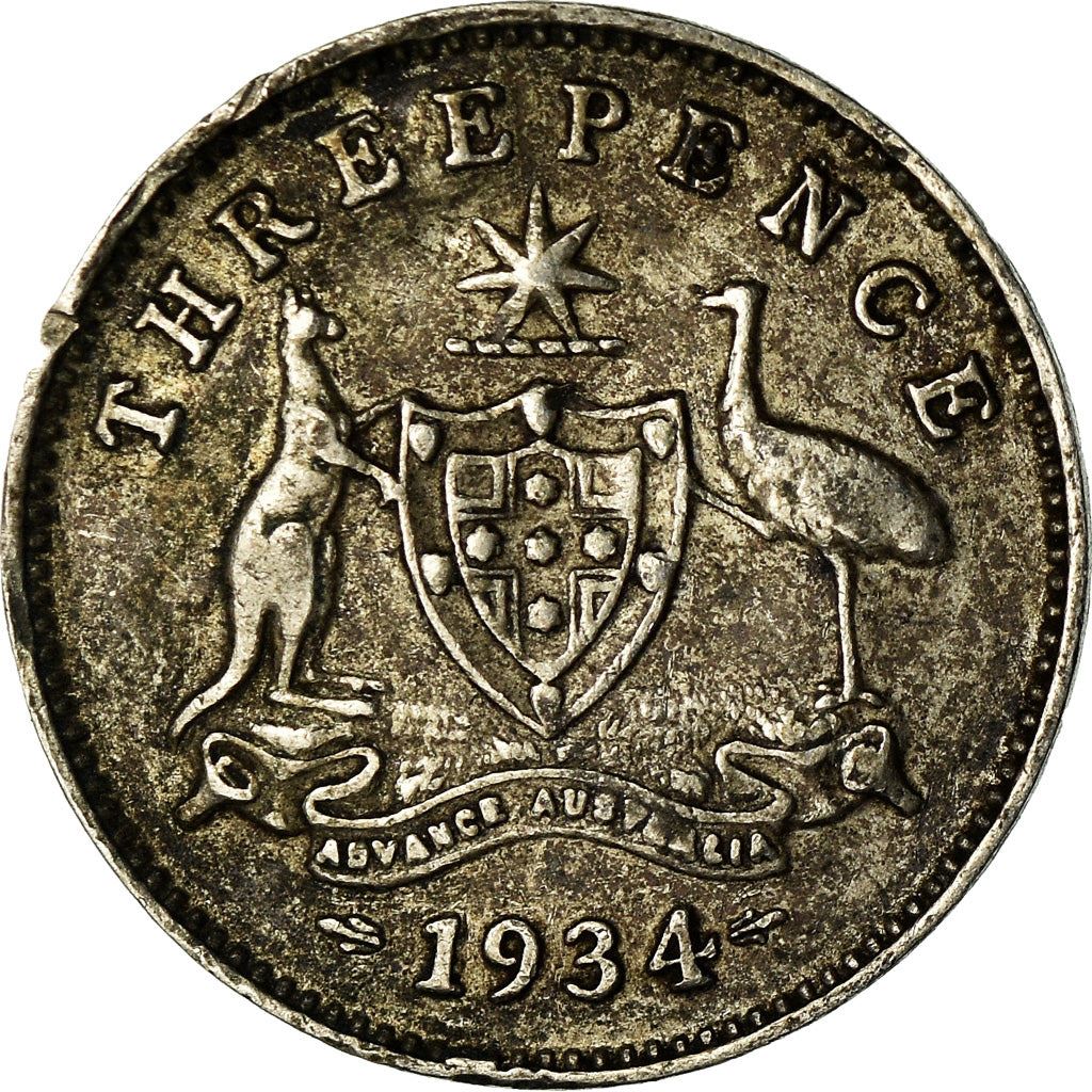 Australia | 3 Pence Coin | George V | Km:24 | 1911 - 1936