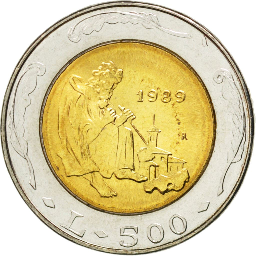 San Marino | 500 Lire Coin | Saint Marinus | Km:239 | 1989