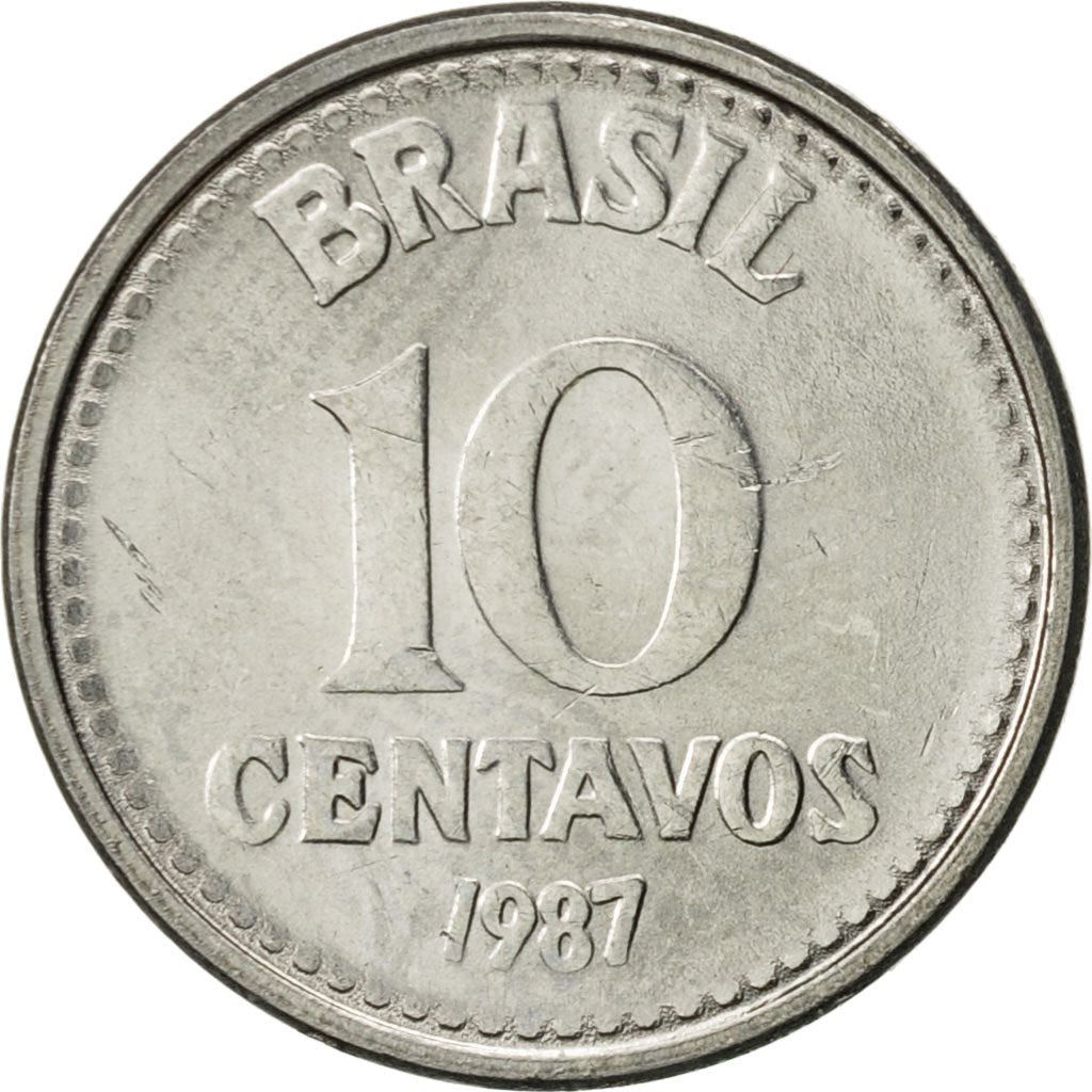 Moneta Brasile 10 Centavos KM602 1986 - 1988
