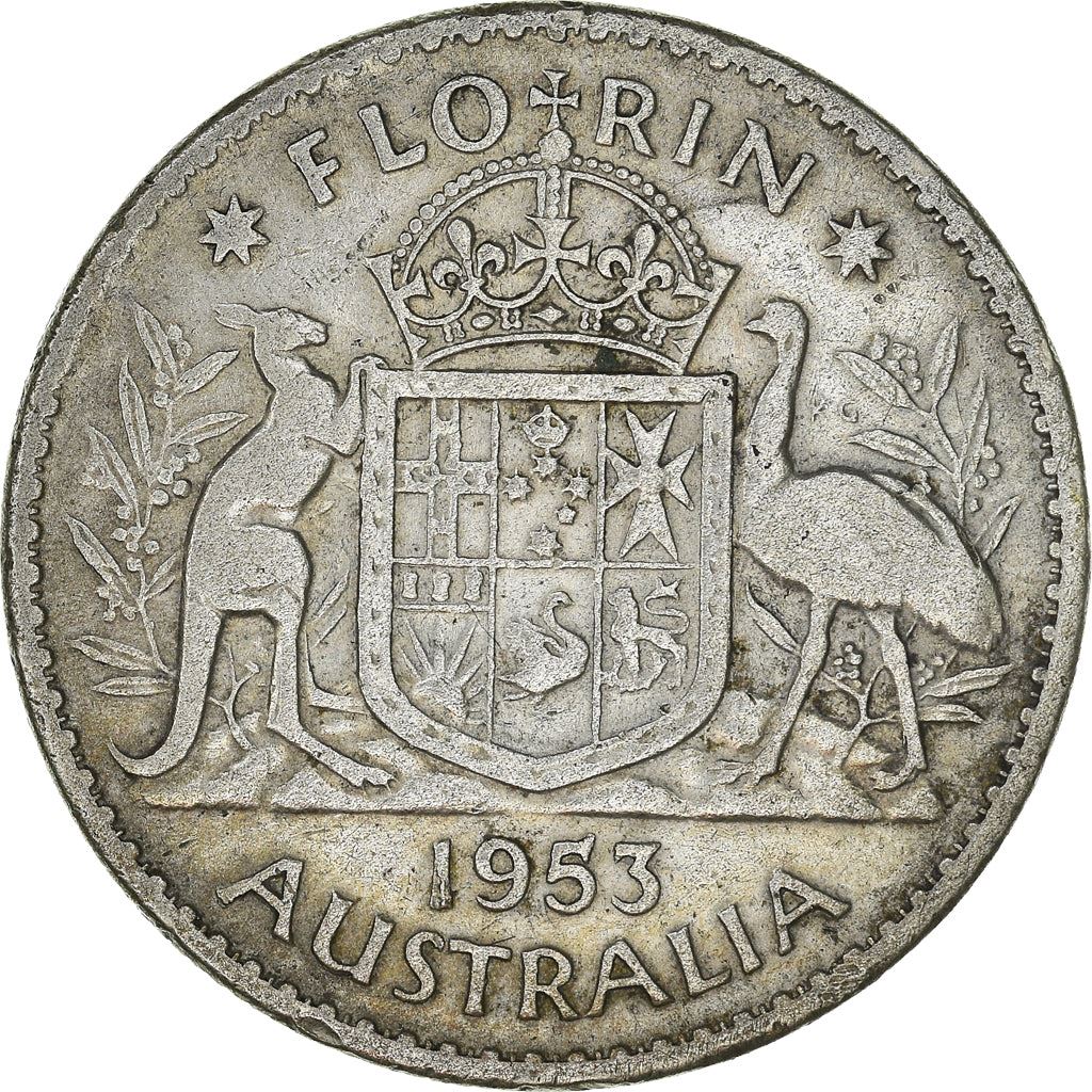 Australia | 1 Florin Coin | Elizabeth II | Km:54 | 1953 - 1954