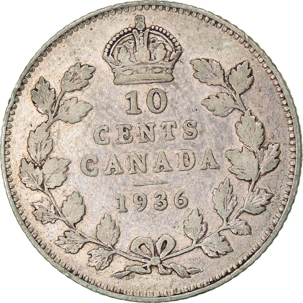 Canada | 10 Cents Coin | Silver | Crown | Wreath | KM:23a | 1920-1936