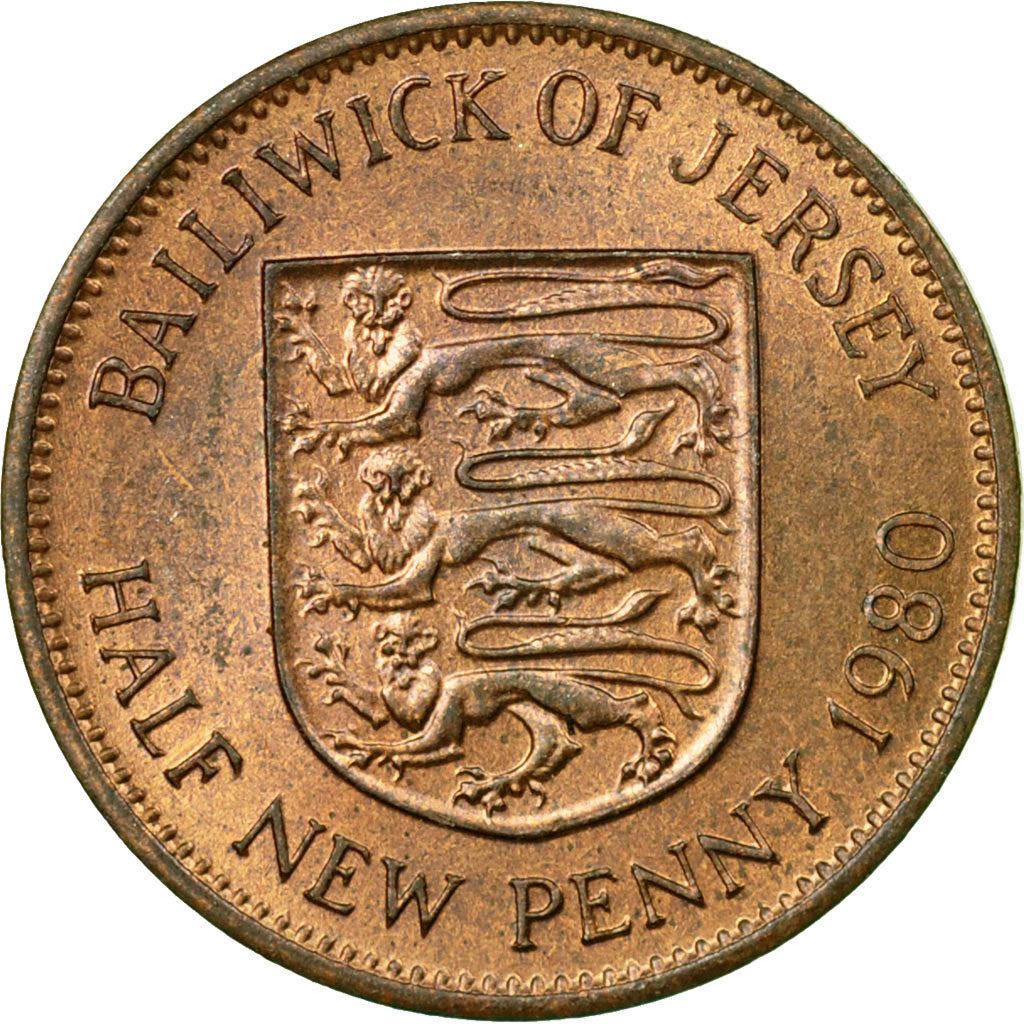 Jersey | 1/2 New Penny Coin | Elizabeth II | Km:29 | 1971 - 1980