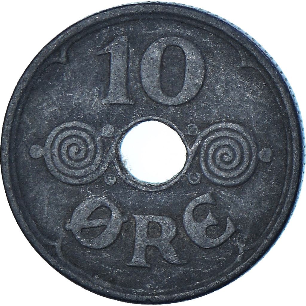 Denmark | 10 Ore Coin | Monogram | Km:822.2A | 1941 - 1945