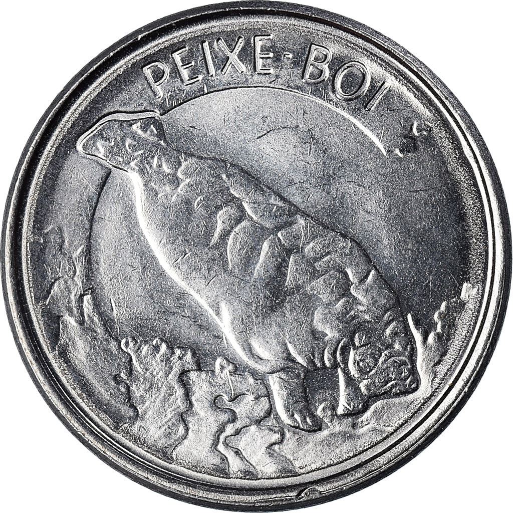Brazil | 100 Cruzeiros Coin | Manatee | Km:623 | 1992 - 1993