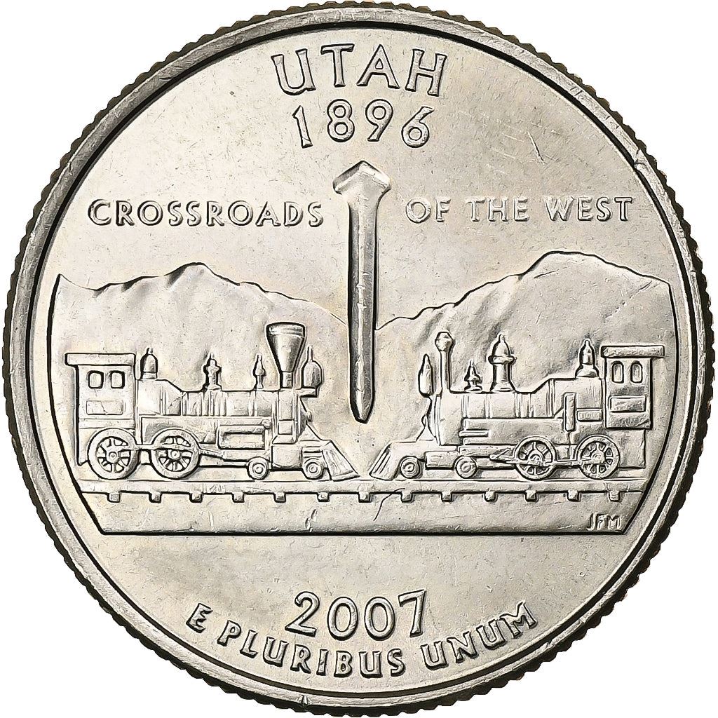United States | 1/4 Dollar Coin | Utah | Km:400 | 2007