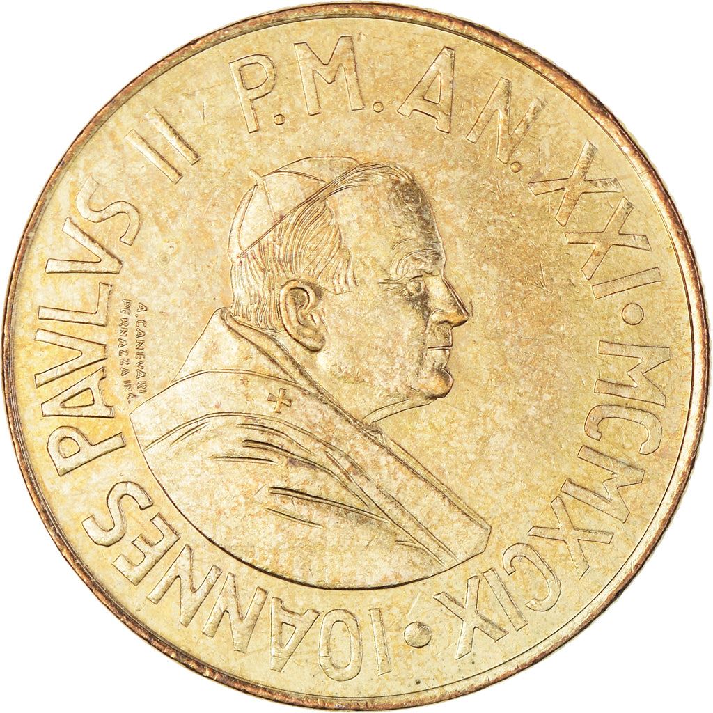 Vatican City | 200 Lire Coin | John Paul II | Km:309 | 1999