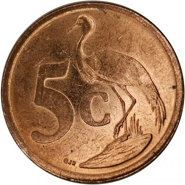South Africa 5 Cents Sepedi/Sesotho Legend - Afrika Borwa Coin KM486 2006