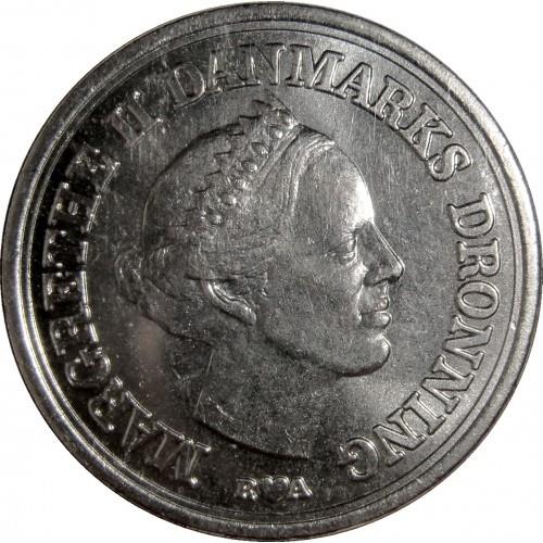Denmark | 10 Kroner Coin | Frederik | KM:865 | 1986