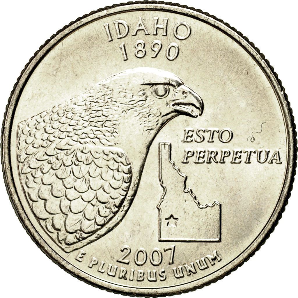 United States | 1/4 Dollar Coin | Idaho | Km:398 | 2007