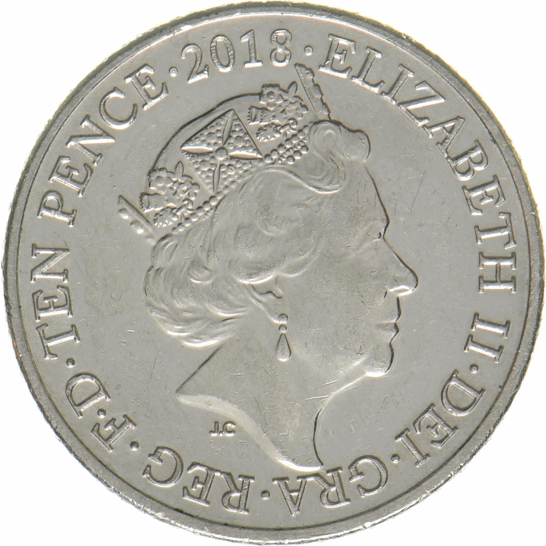 United Kingdom | 10 Pence Coin | Houses of Parliament | KM:1533 | 2018 - 2019