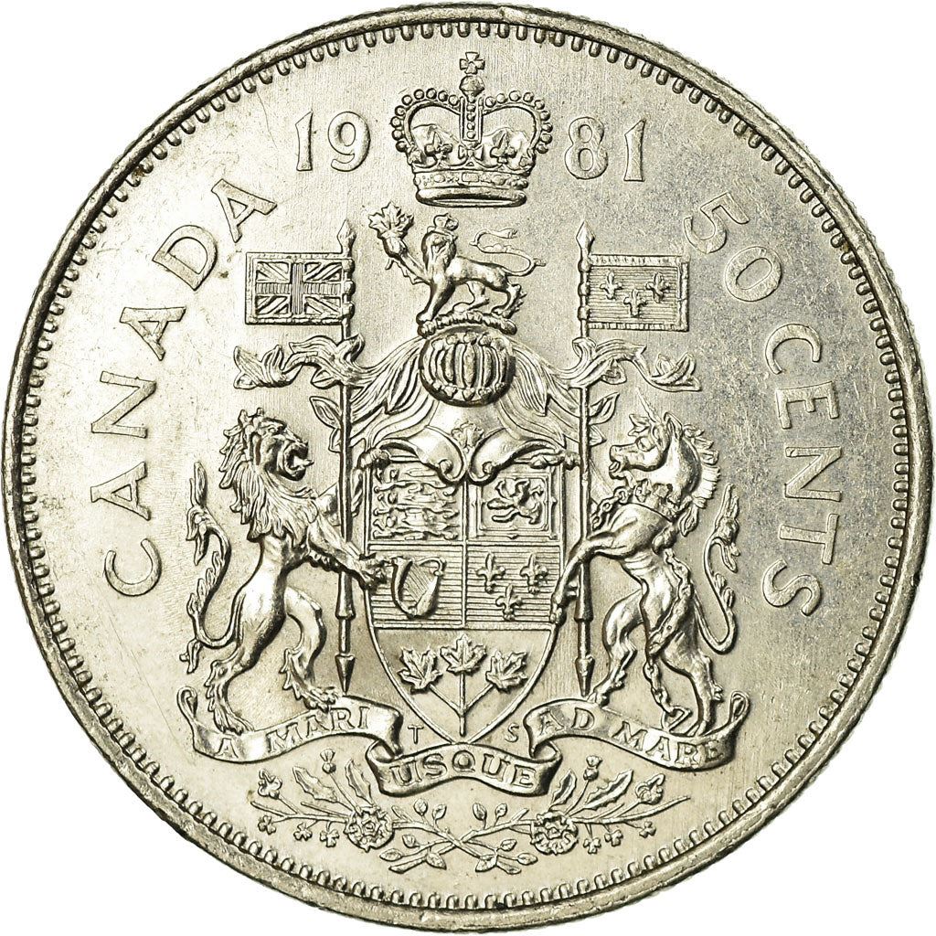 Canada | 50 Cents Coin | Nickel | 2nd portrait, Nickel | KM:75 | 1968-1989