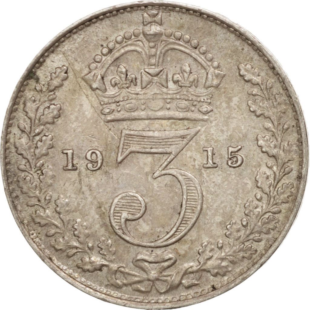 United Kingdom | 3 Pence Coin | George V | Km:813 | 1911 - 1920
